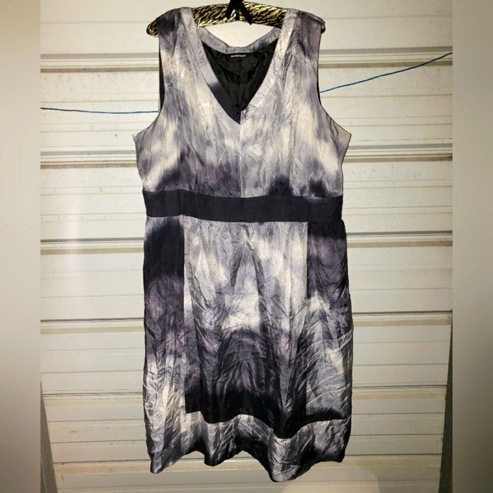 Plus Size 24 Avenue Dress black gray summer sleeveless 3x women's